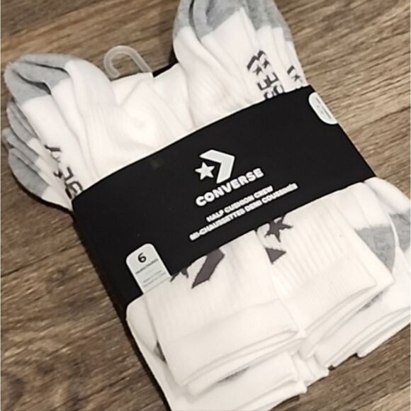 Converse Chevron Star 6-Pack Half Cushion Crew Sock - Picture 4 of 6